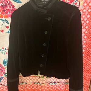 Theory Women's Black Velvet Jacket